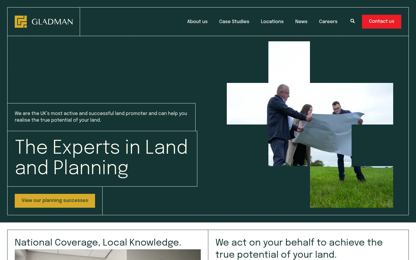 Gladman website screenshot