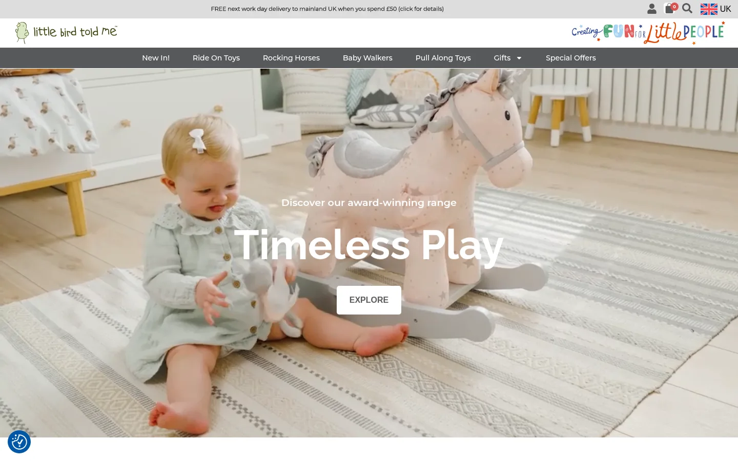 Little Bird Told Me website screenshot
